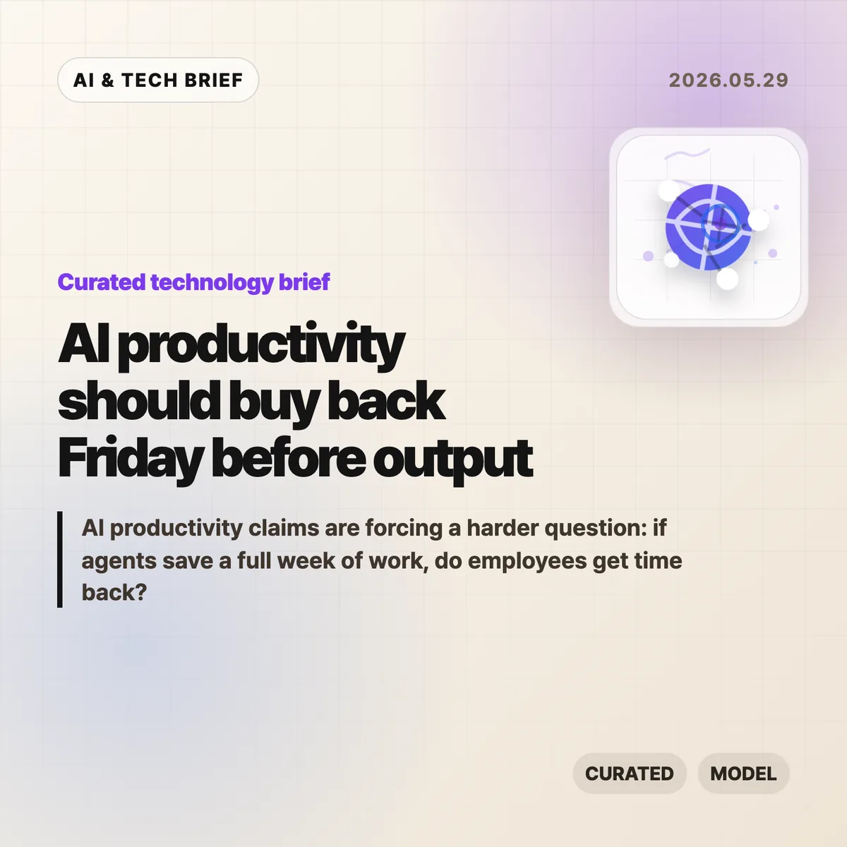 AI productivity should buy back Friday before output