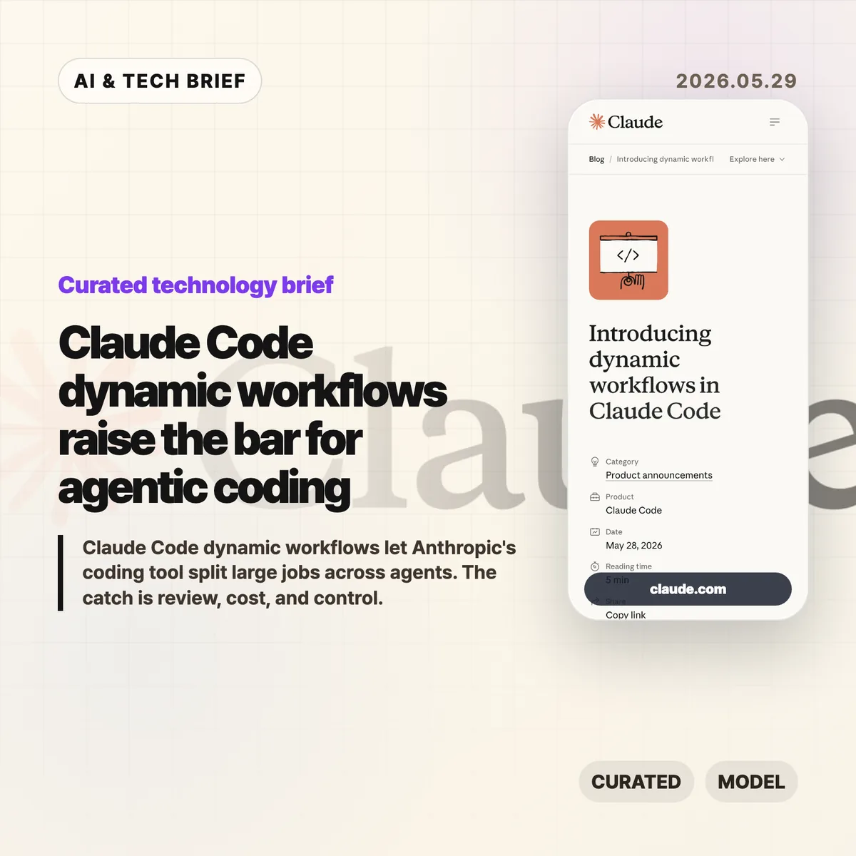 Claude Code dynamic workflows raise the bar for agentic coding