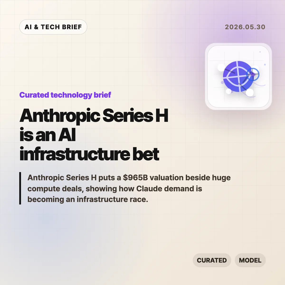 Anthropic Series H is an AI infrastructure bet