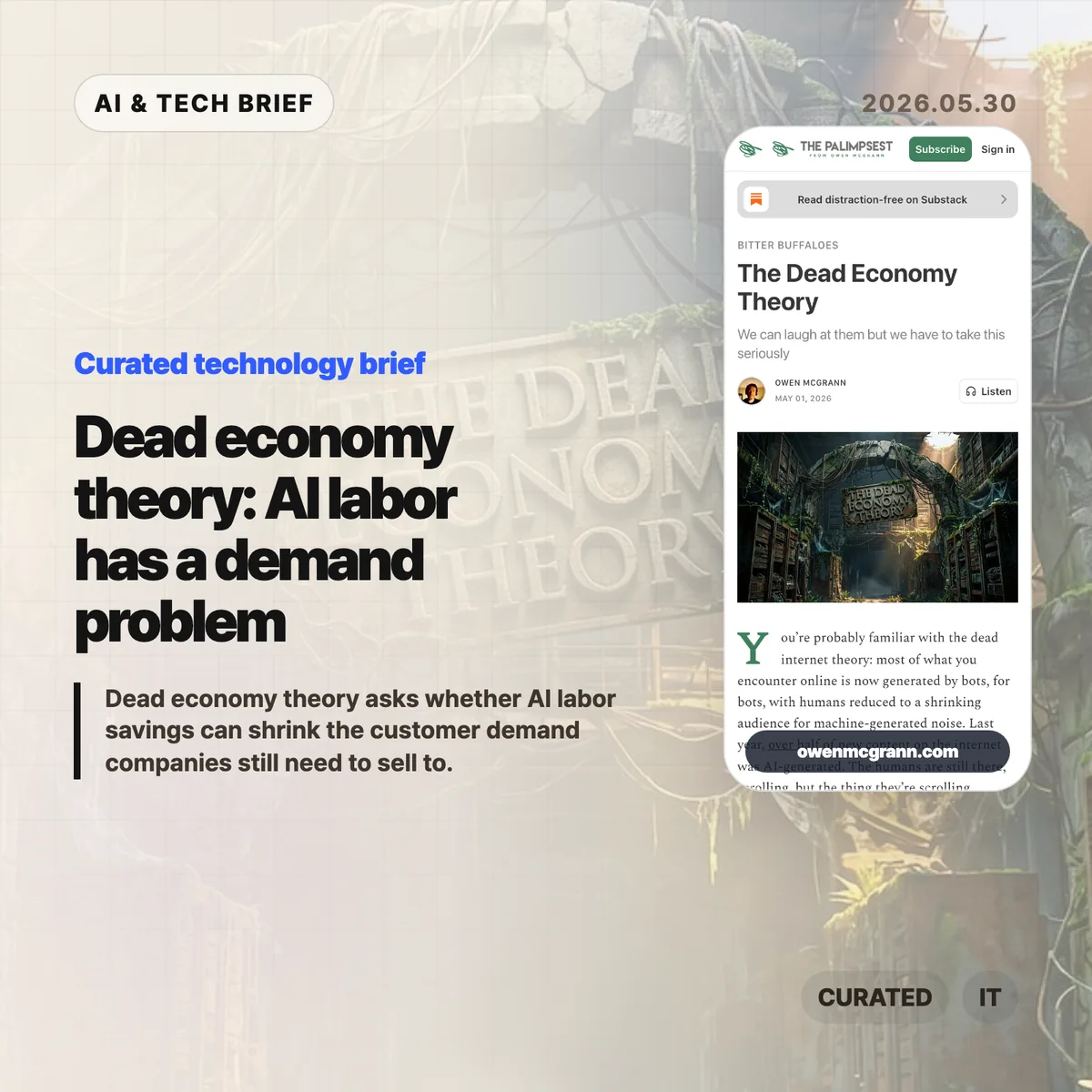 Dead economy theory: AI labor has a demand problem