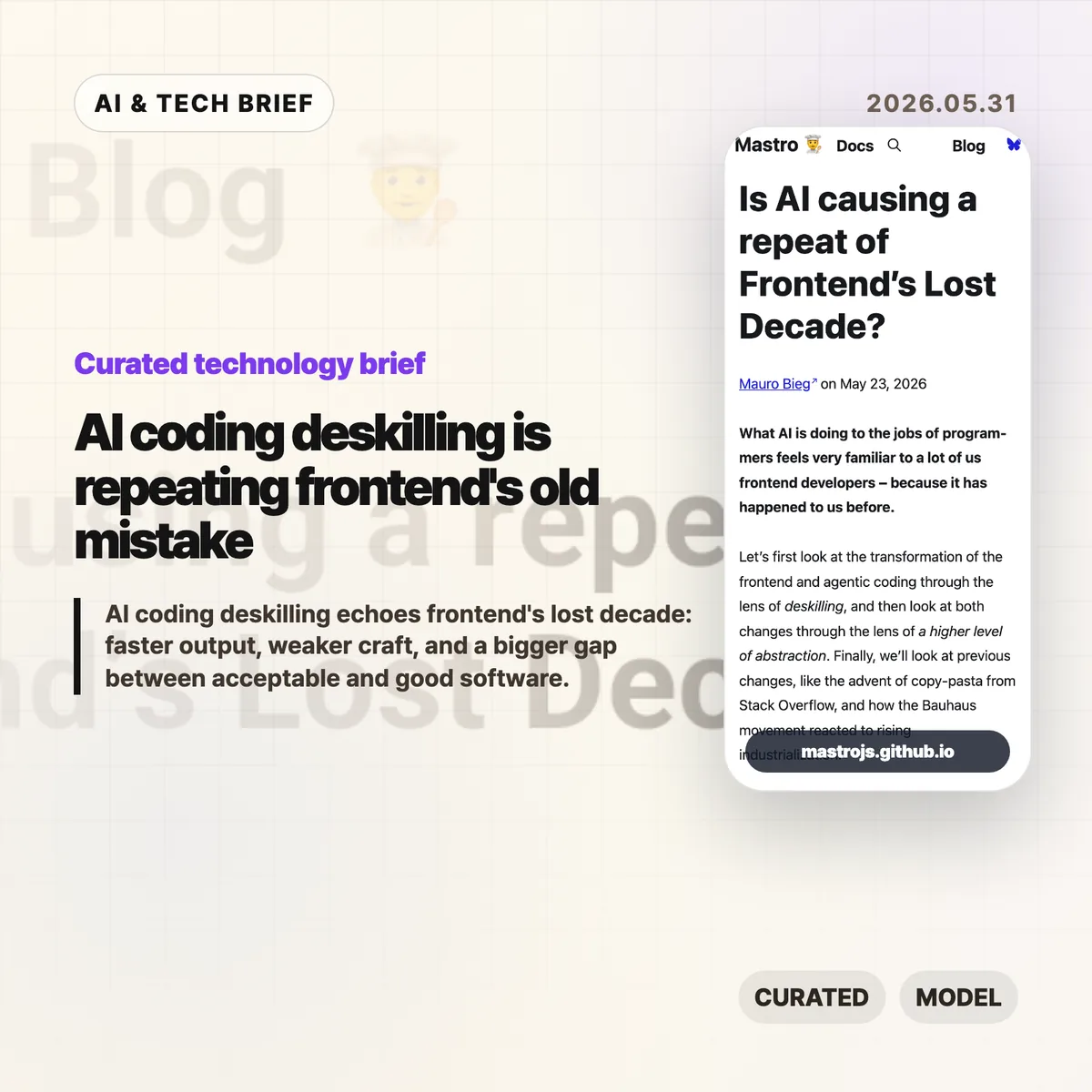 AI coding deskilling is repeating frontend’s old mistake