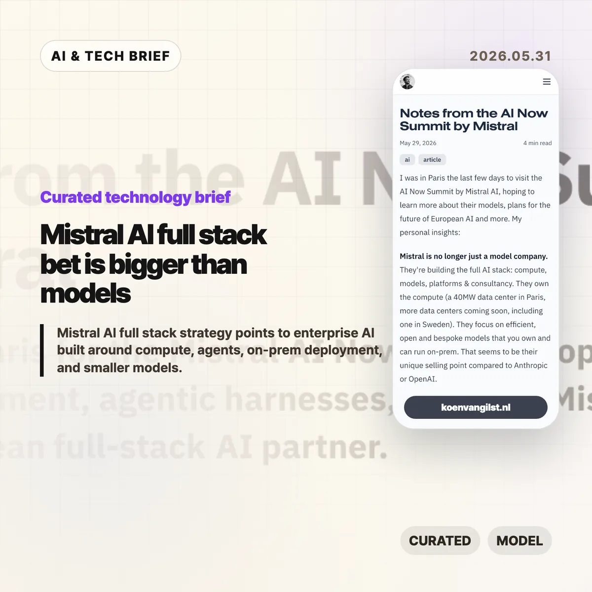 Mistral AI full stack bet is bigger than models