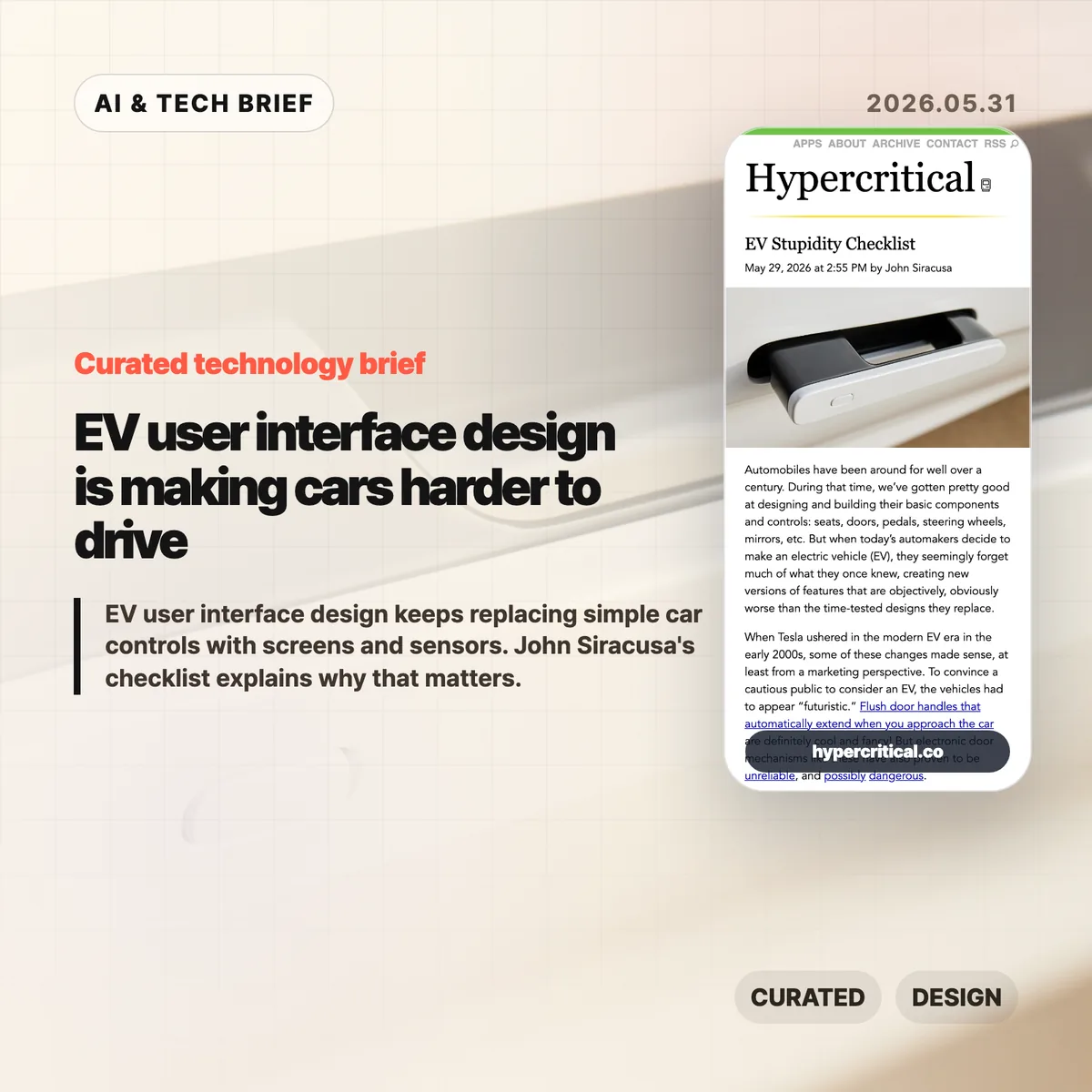 EV user interface design