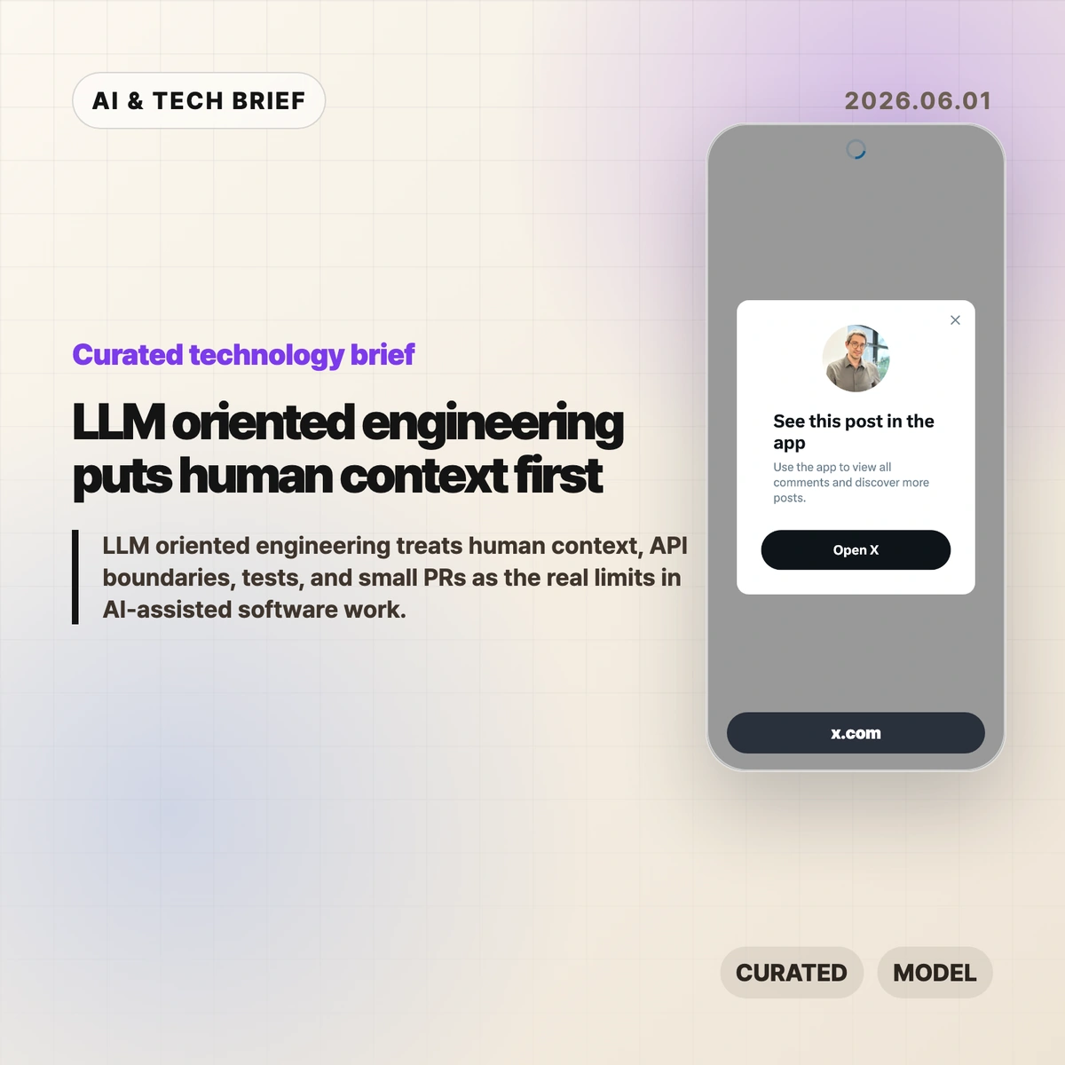 LLM oriented engineering puts human context first