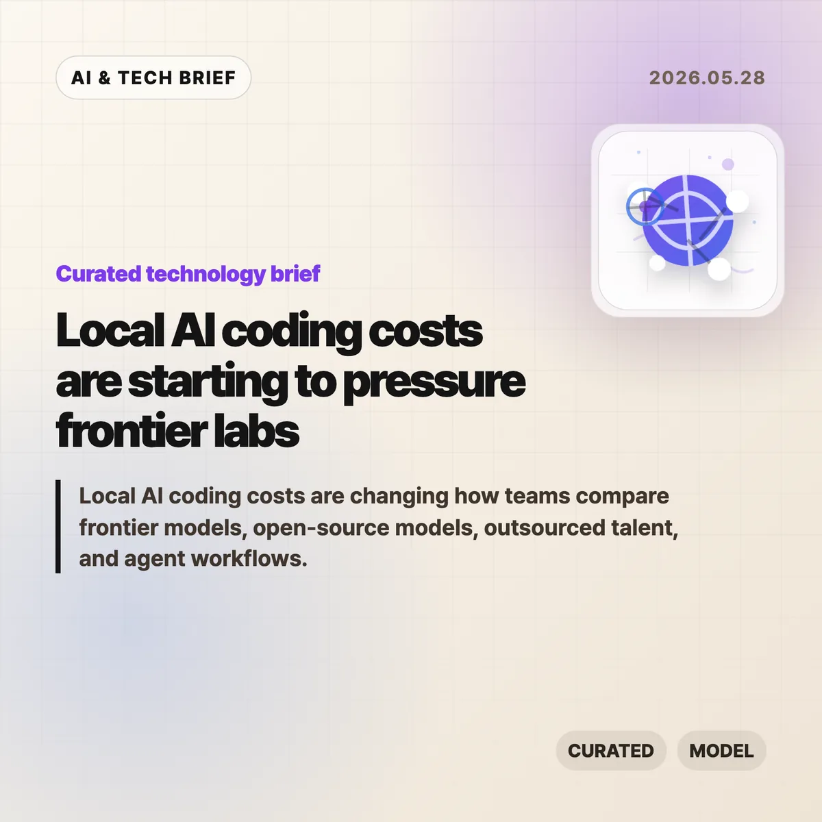Local AI coding costs are starting to pressure frontier labs