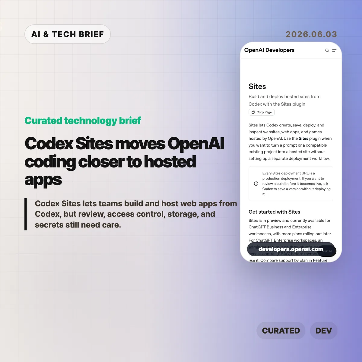 Codex Sites moves OpenAI coding closer to hosted apps