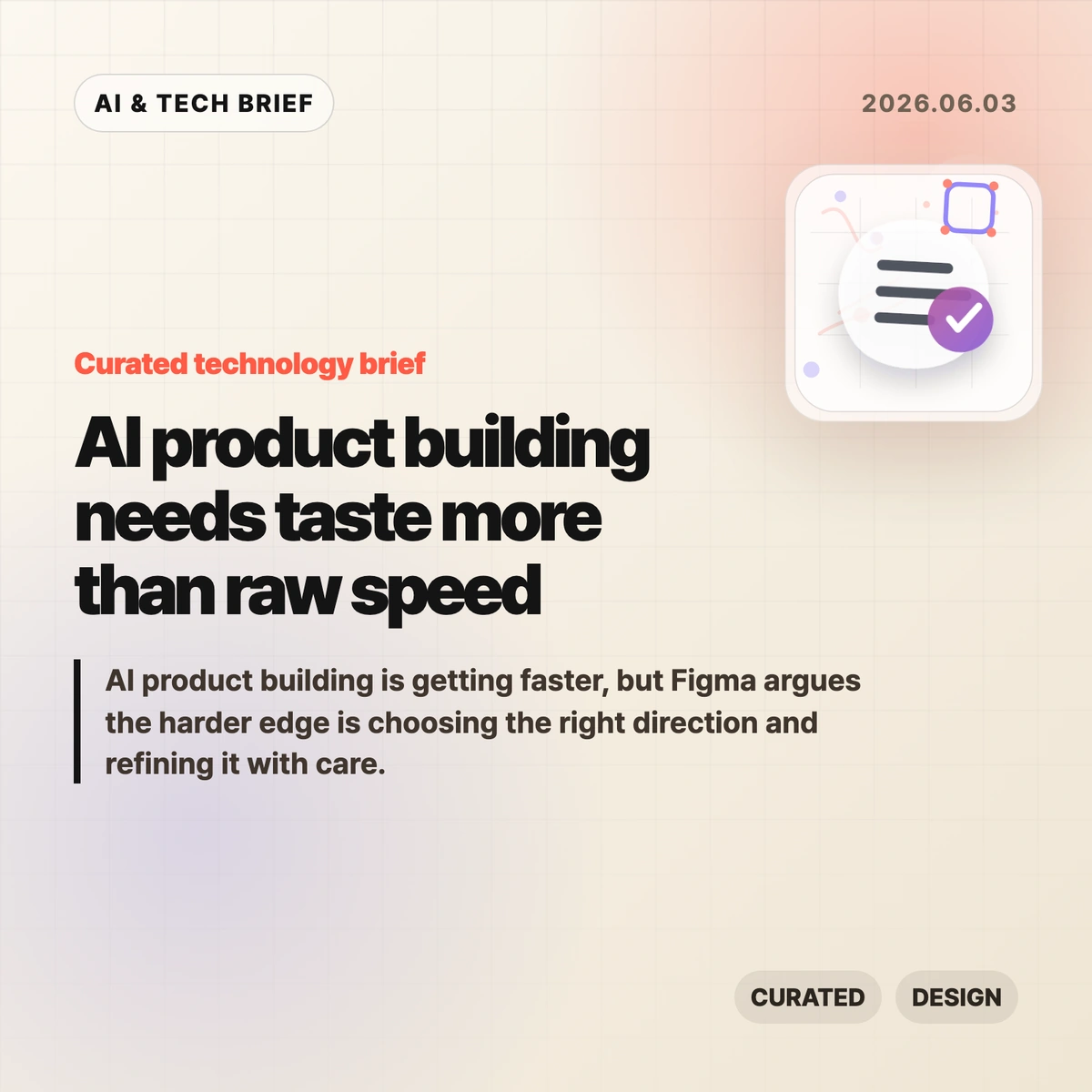 AI product building needs taste more than raw speed