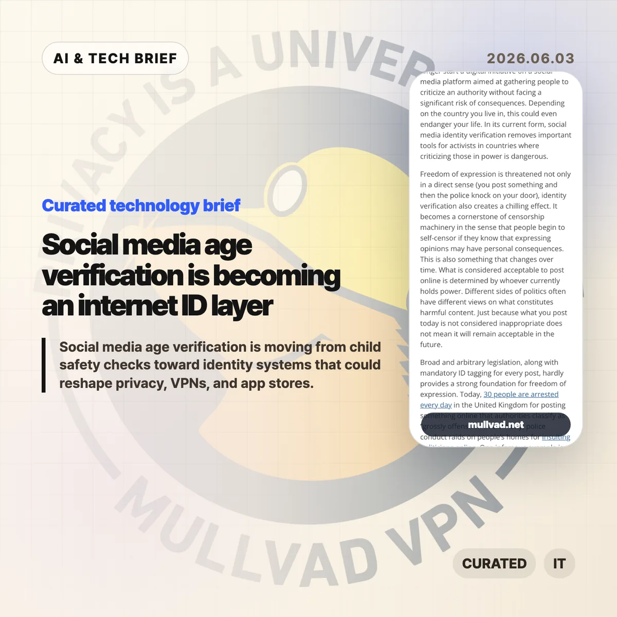 Social media age verification is becoming an internet ID layer