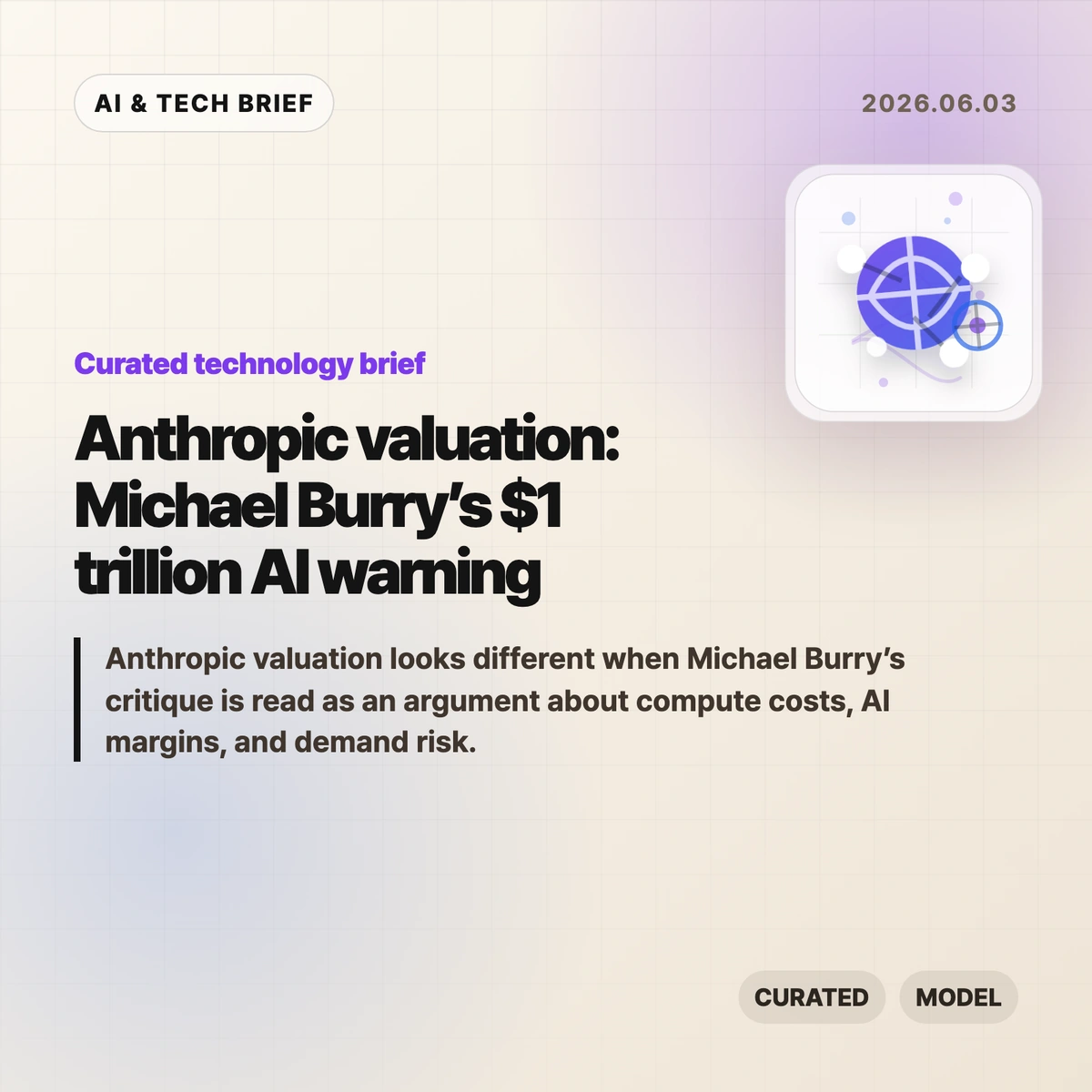Anthropic valuation: Michael Burry’s $1 trillion AI warning