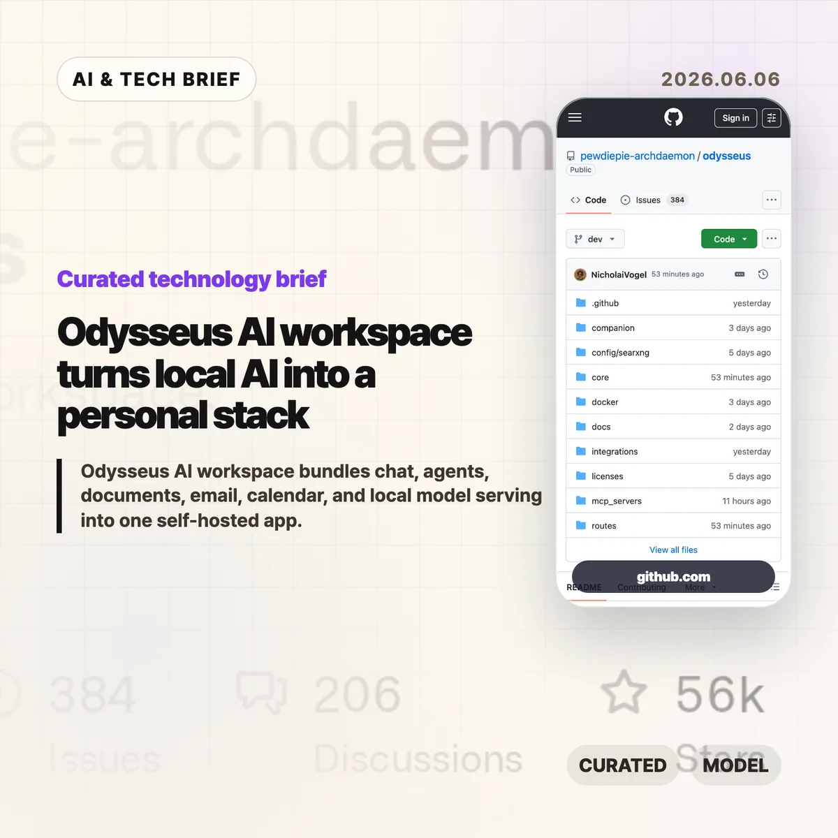 Odysseus AI workspace turns local AI into a personal stack