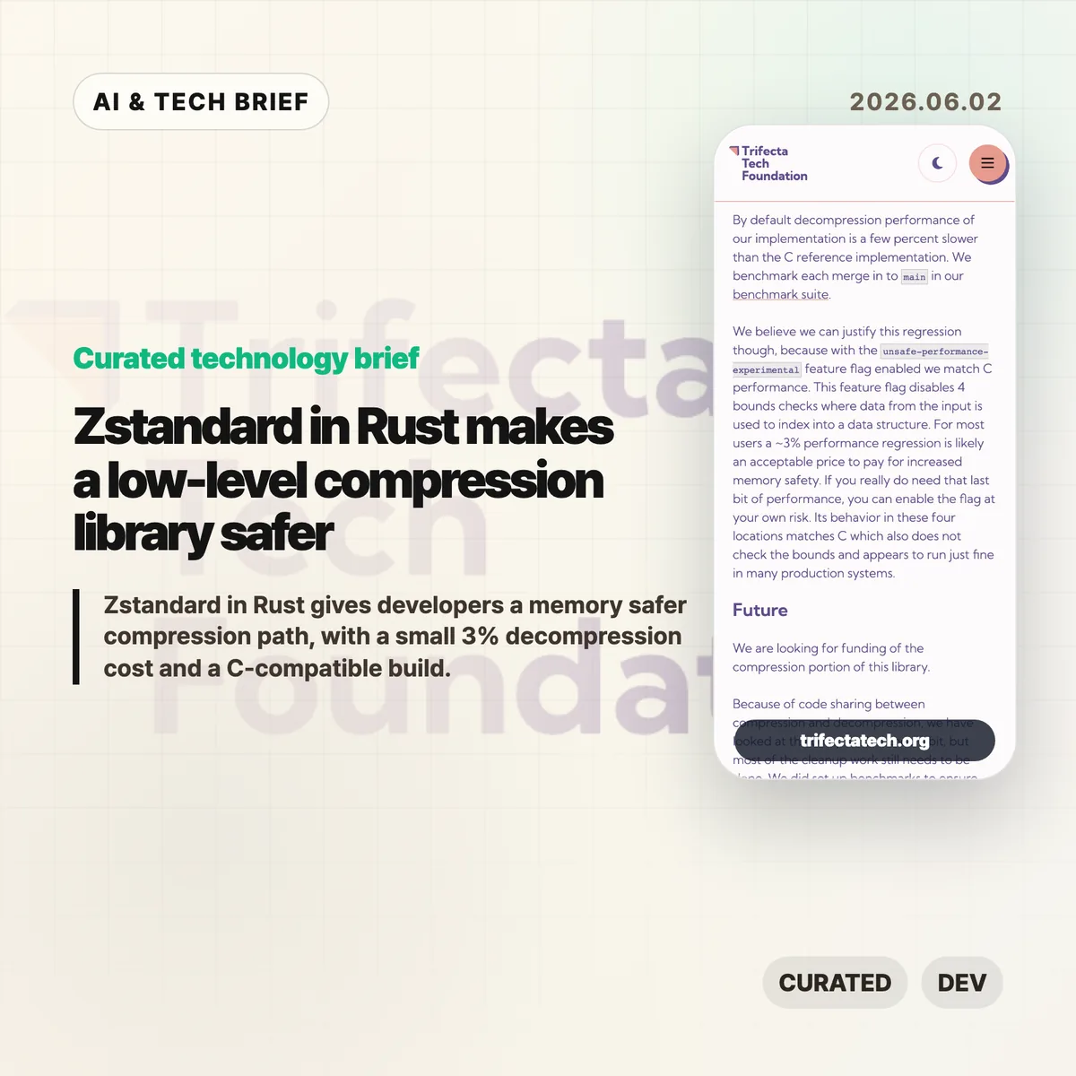Zstandard in Rust makes a low-level compression library safer