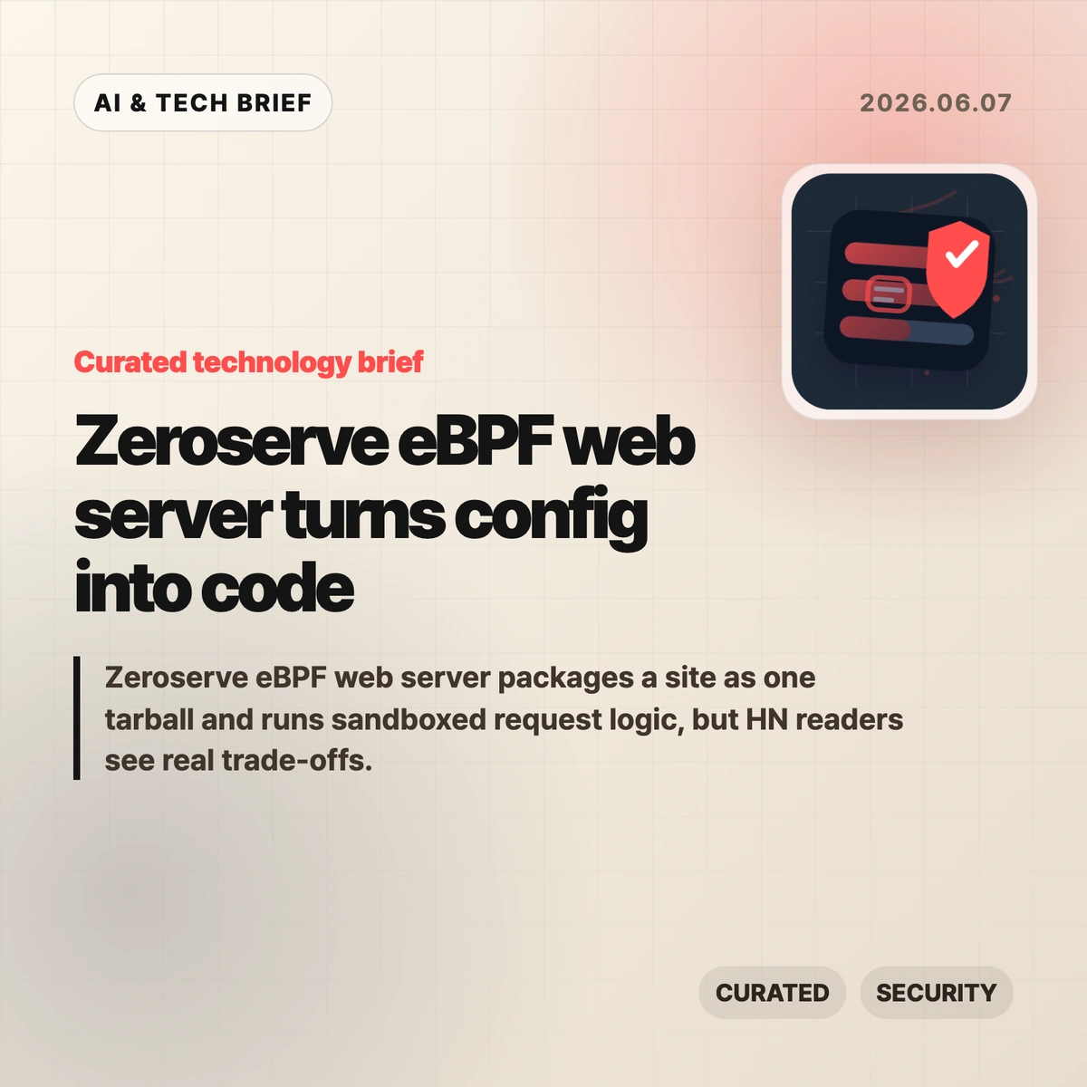 Zeroserve eBPF web server turns config into code