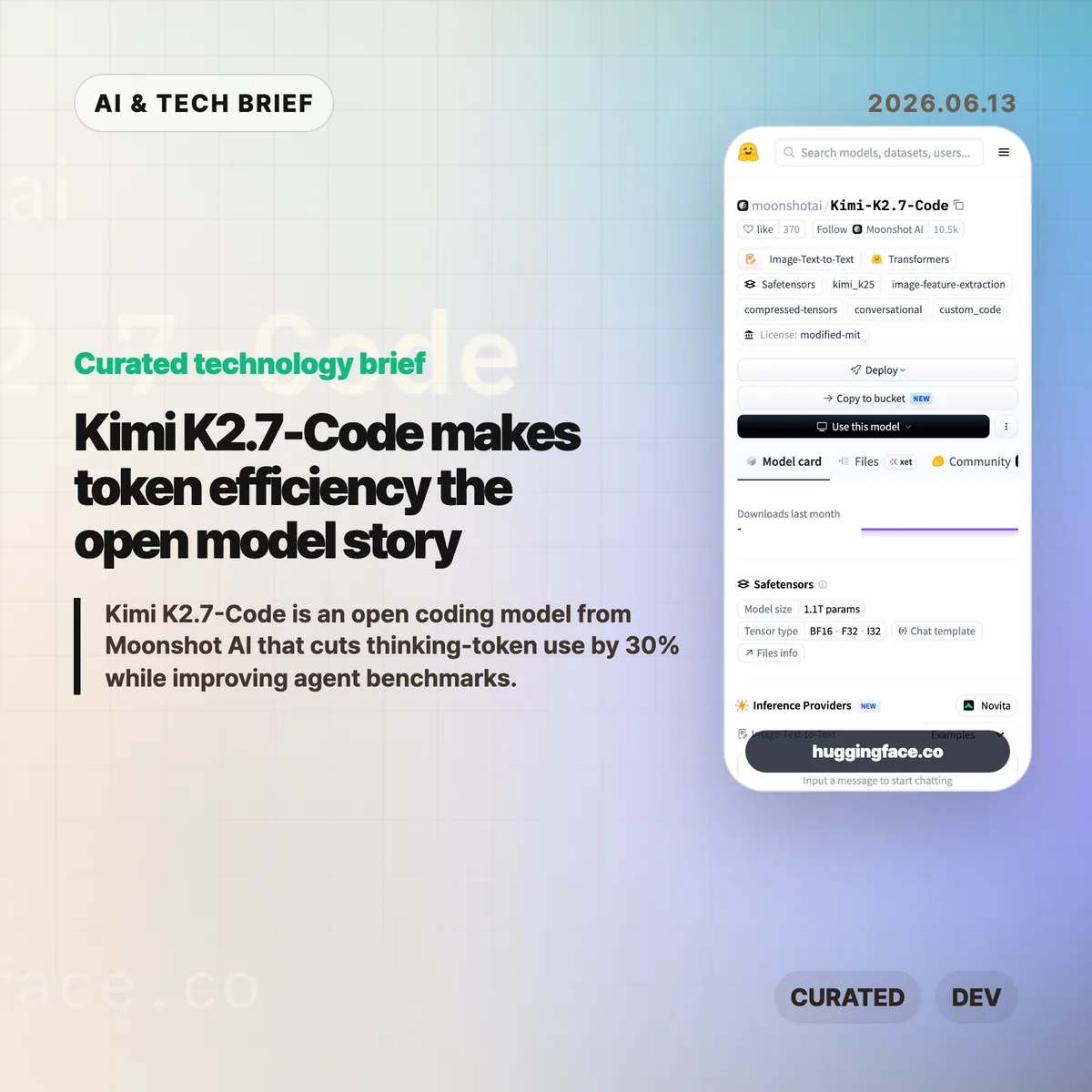 Kimi K2.7-Code makes token efficiency the open model story