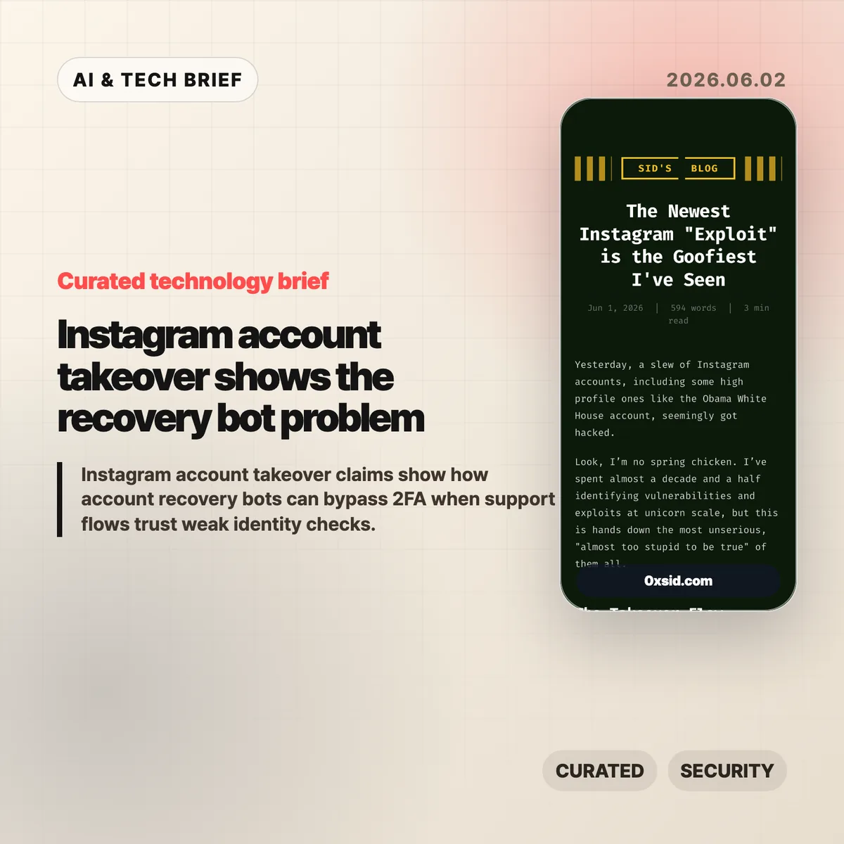 Instagram account takeover shows the recovery bot problem