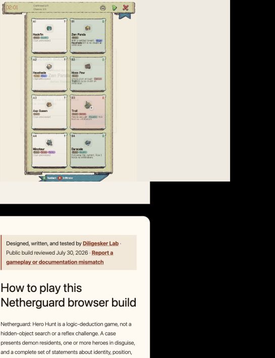 After confirming Oarscale and Zen Panda, the newly revealed clue identifies Hexshade at A2.